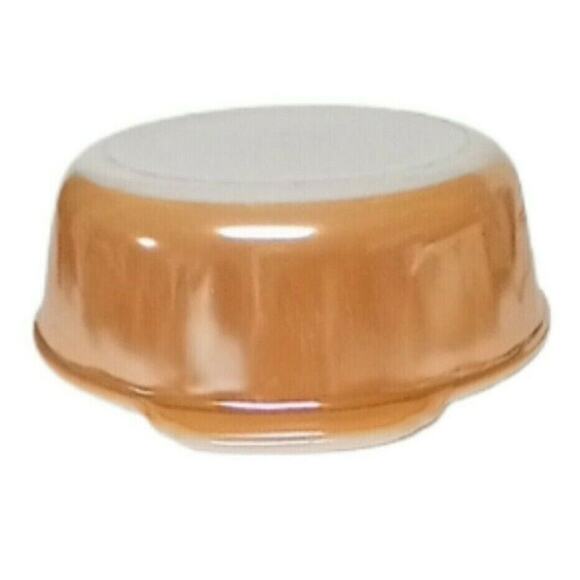Anchor Hocking Fire King Casserole Baking Dish Milk Glass Vintage Peach Luster - Picture 5 of 11